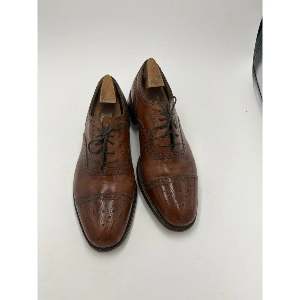 Charles Tyrwhitt Mens Leather Oxford Dress Shoes Brown Size 9‎